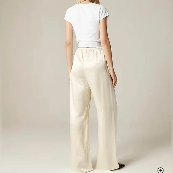 J. Crew Cosmo pant in luster charmeuse in ivory lace size XS - Picture 3 of 8